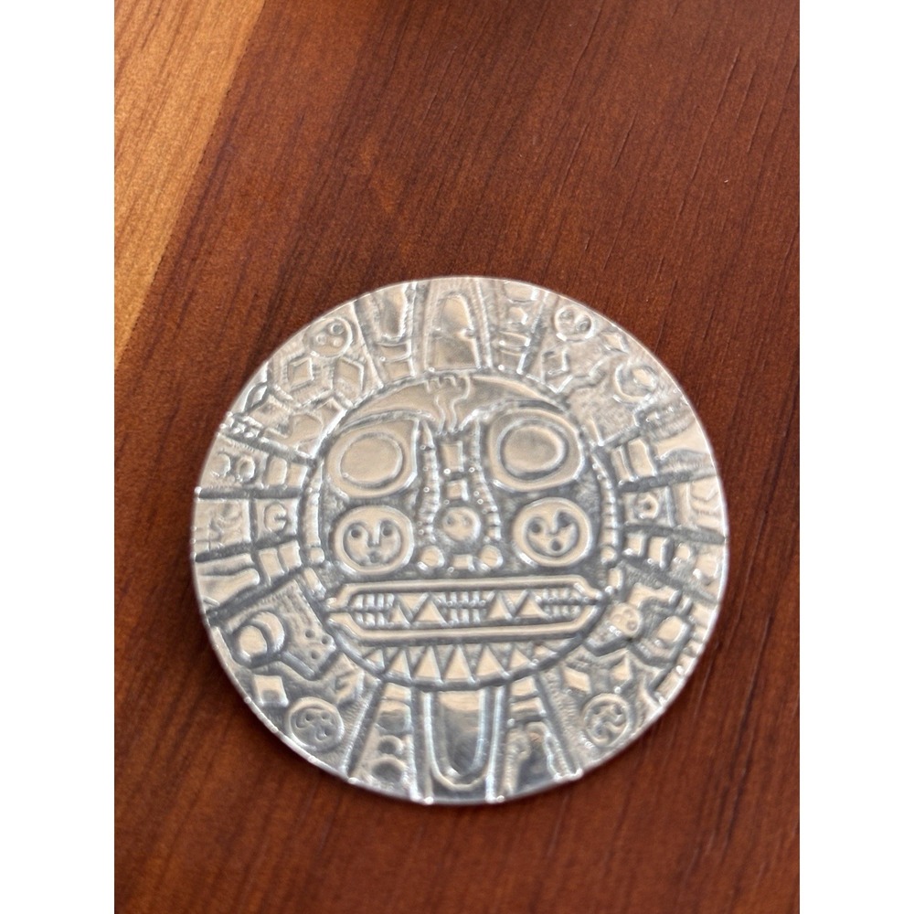 Dellapina Peruvian Echenique Sun Sterling Silver Brooch Pendant